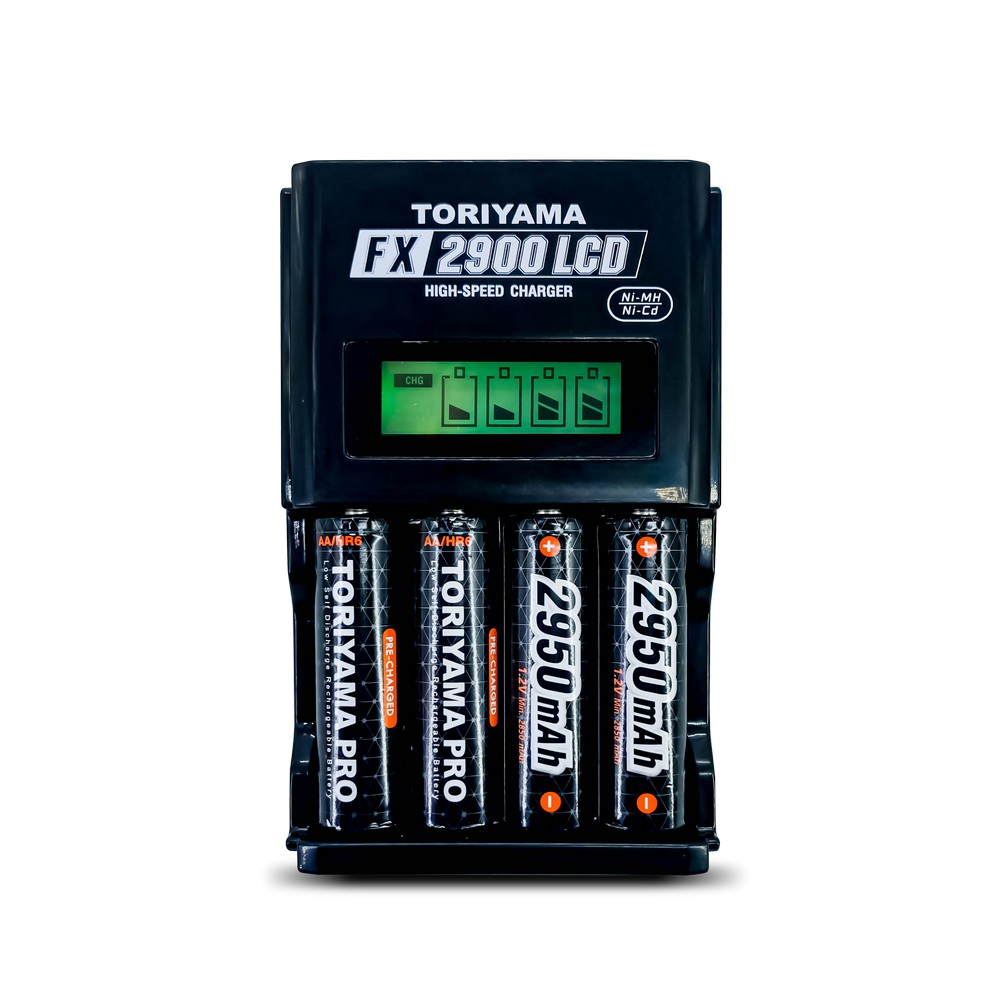 ชุดแท่นชาร์จ Toriyama FX2900 +ถ่าน AA 2950mAh PRO ชุดแท่นชาร์จ Toriyama FX2900 +ถ่าน AA 2950mAh PRO
